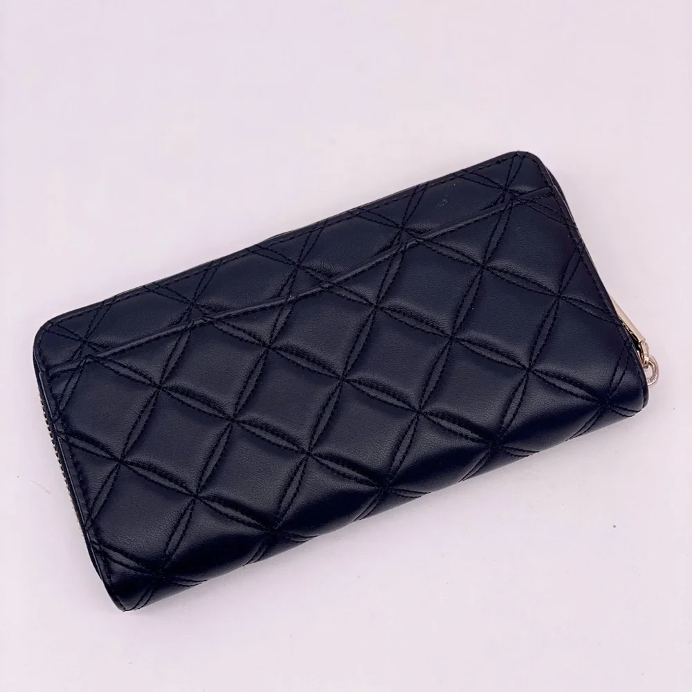 Kate Spade Large Natalia Continental Quilted Leather Wallet Black